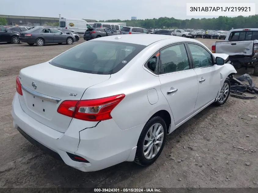 2018 Nissan Sentra Sv VIN: 3N1AB7AP1JY219921 Lot: 39424301