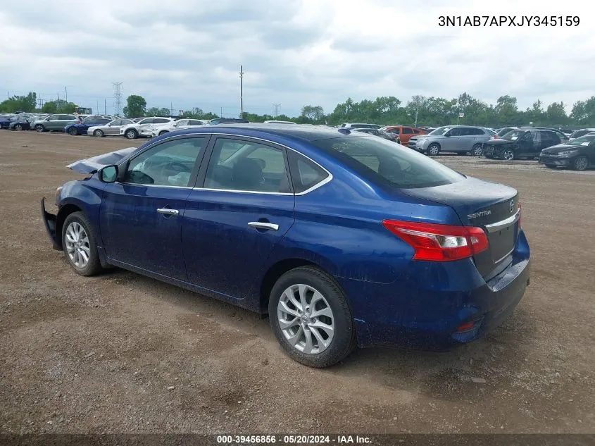 2018 Nissan Sentra Sv VIN: 3N1AB7APXJY345159 Lot: 39456856