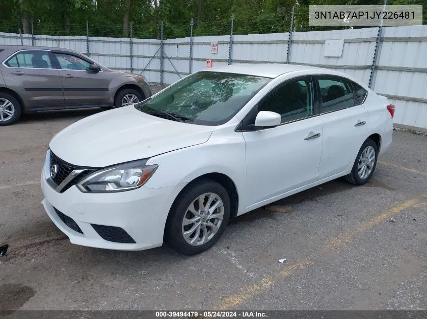 2018 Nissan Sentra Sv VIN: 3N1AB7AP1JY226481 Lot: 39494479