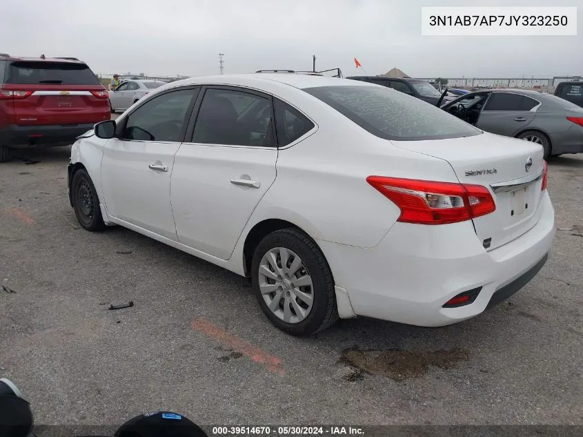 2018 Nissan Sentra S VIN: 3N1AB7AP7JY323250 Lot: 39514670