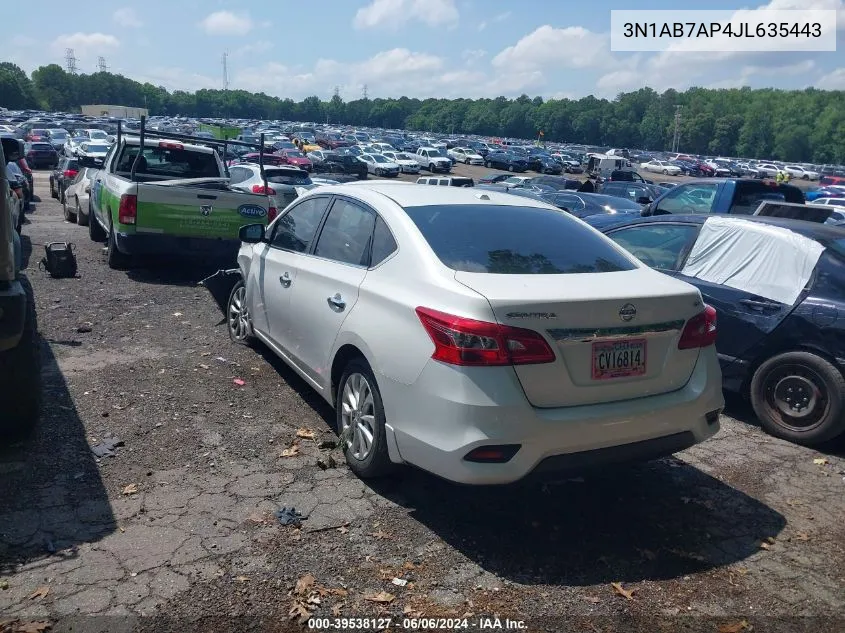 3N1AB7AP4JL635443 2018 Nissan Sentra Sv