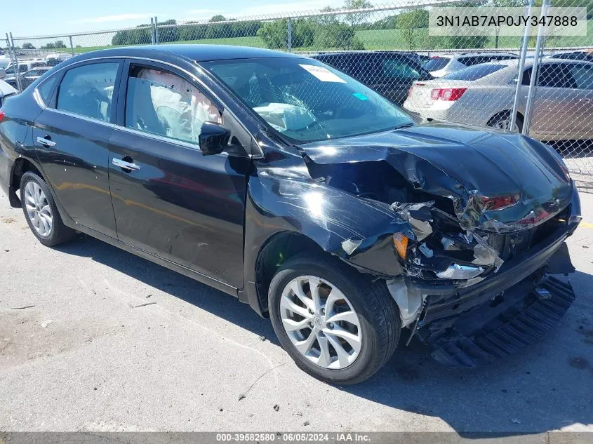 2018 Nissan Sentra Sv VIN: 3N1AB7AP0JY347888 Lot: 39582580