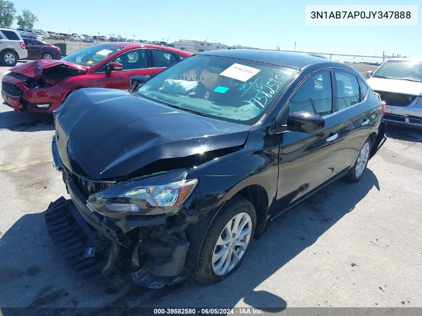 2018 Nissan Sentra Sv VIN: 3N1AB7AP0JY347888 Lot: 39582580