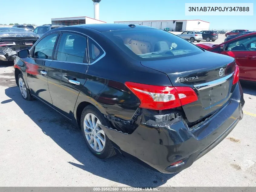 2018 Nissan Sentra Sv VIN: 3N1AB7AP0JY347888 Lot: 39582580