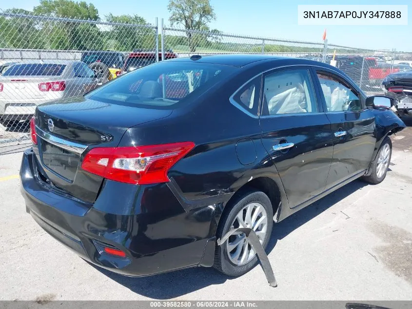 2018 Nissan Sentra Sv VIN: 3N1AB7AP0JY347888 Lot: 39582580