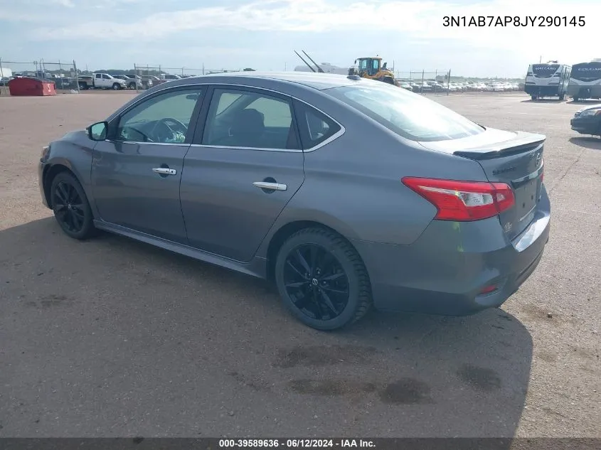 2018 Nissan Sentra Sr VIN: 3N1AB7AP8JY290145 Lot: 39589636