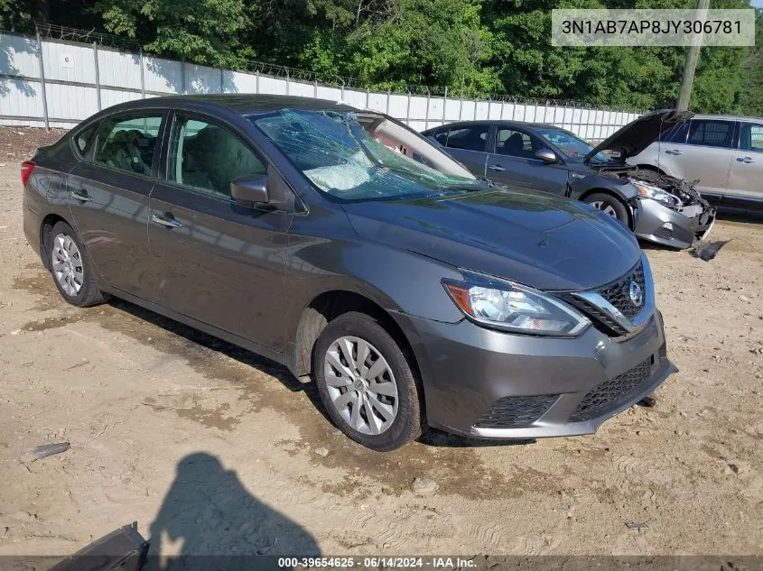 2018 Nissan Sentra S VIN: 3N1AB7AP8JY306781 Lot: 39654625