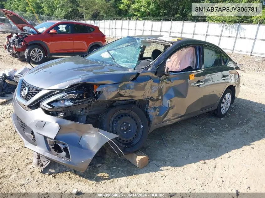 2018 Nissan Sentra S VIN: 3N1AB7AP8JY306781 Lot: 39654625