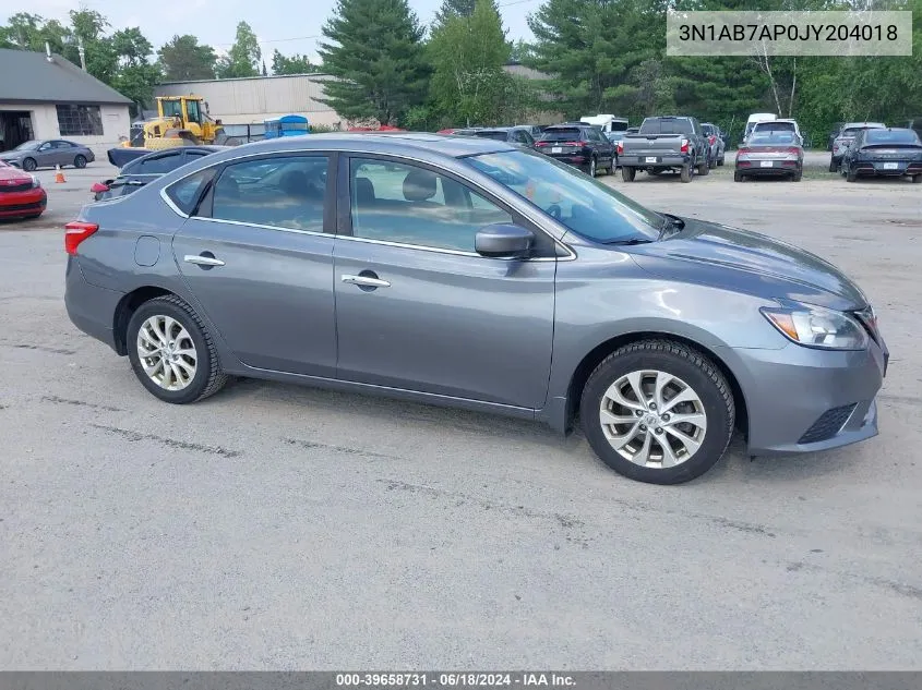 2018 Nissan Sentra Sv VIN: 3N1AB7AP0JY204018 Lot: 39658731