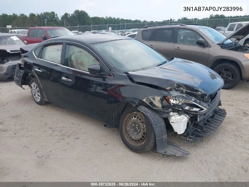 2018 Nissan Sentra S/Sv/Sr/Sl VIN: 3N1AB7AP0JY283996 Lot: 39732628