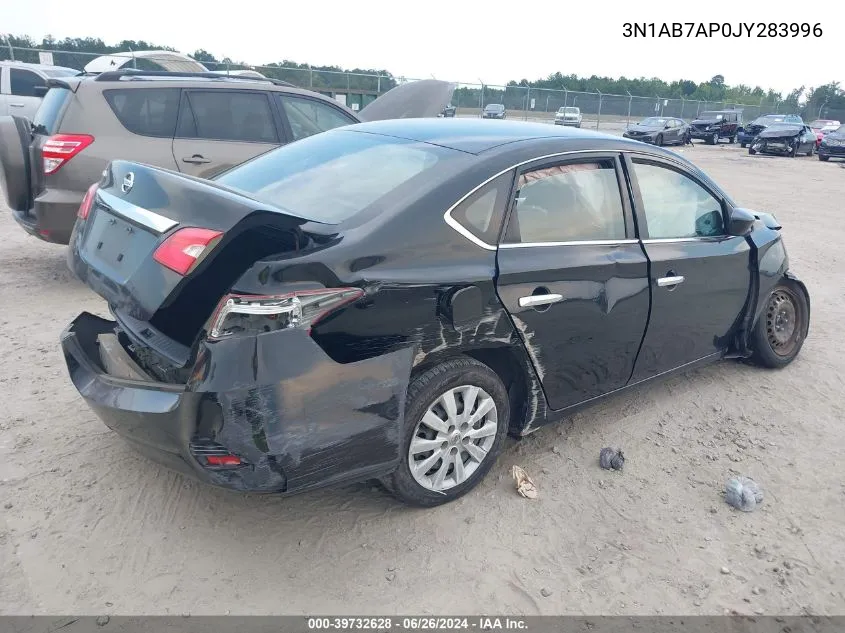 2018 Nissan Sentra S/Sv/Sr/Sl VIN: 3N1AB7AP0JY283996 Lot: 39732628