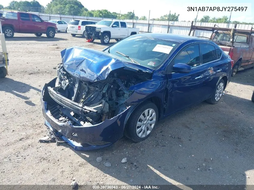 2018 Nissan Sentra S VIN: 3N1AB7AP8JY275497 Lot: 39736043