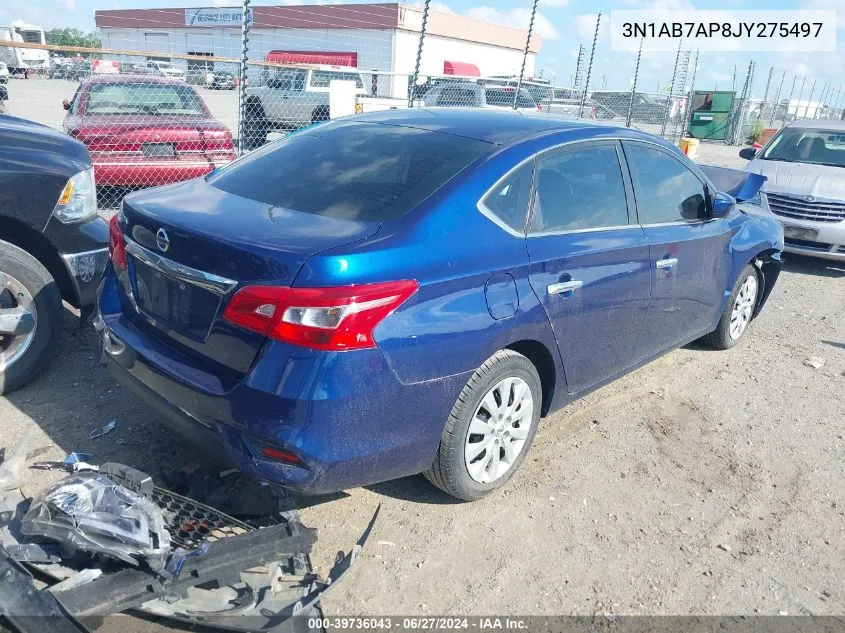 2018 Nissan Sentra S VIN: 3N1AB7AP8JY275497 Lot: 39736043