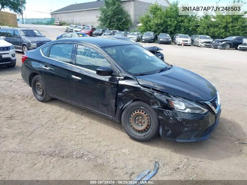 2018 Nissan Sentra S VIN: 3N1AB7AP7JY248503 Lot: 39739374