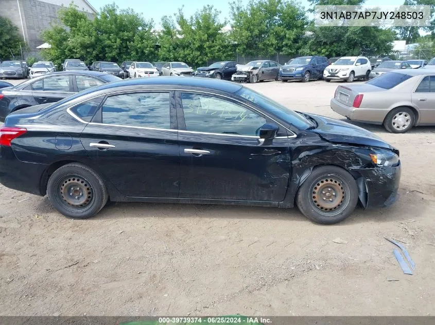 2018 Nissan Sentra S VIN: 3N1AB7AP7JY248503 Lot: 39739374