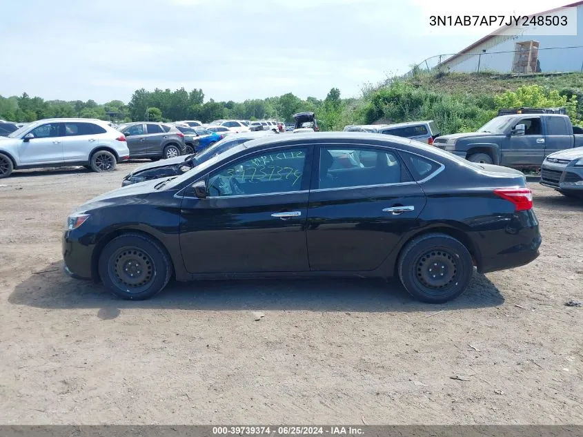 2018 Nissan Sentra S VIN: 3N1AB7AP7JY248503 Lot: 39739374