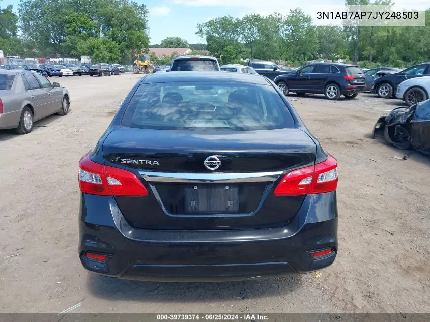 2018 Nissan Sentra S VIN: 3N1AB7AP7JY248503 Lot: 39739374