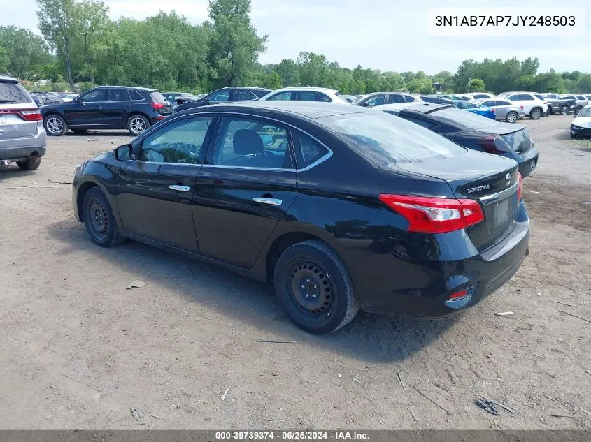 2018 Nissan Sentra S VIN: 3N1AB7AP7JY248503 Lot: 39739374