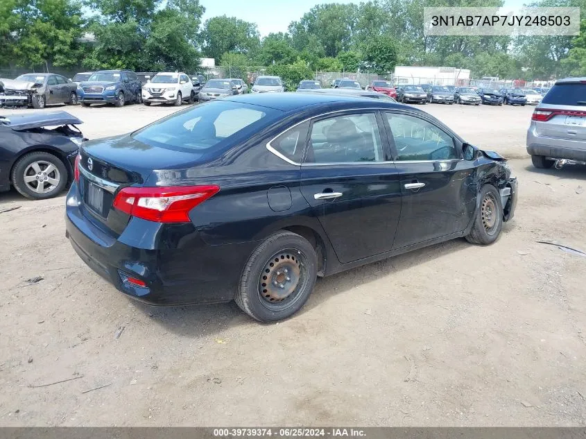 2018 Nissan Sentra S VIN: 3N1AB7AP7JY248503 Lot: 39739374