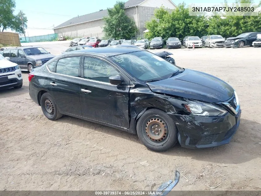 2018 Nissan Sentra S VIN: 3N1AB7AP7JY248503 Lot: 39739374