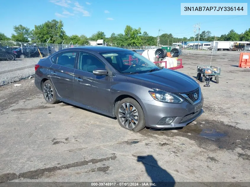 2018 Nissan Sentra Sr VIN: 3N1AB7AP7JY336144 Lot: 39748917