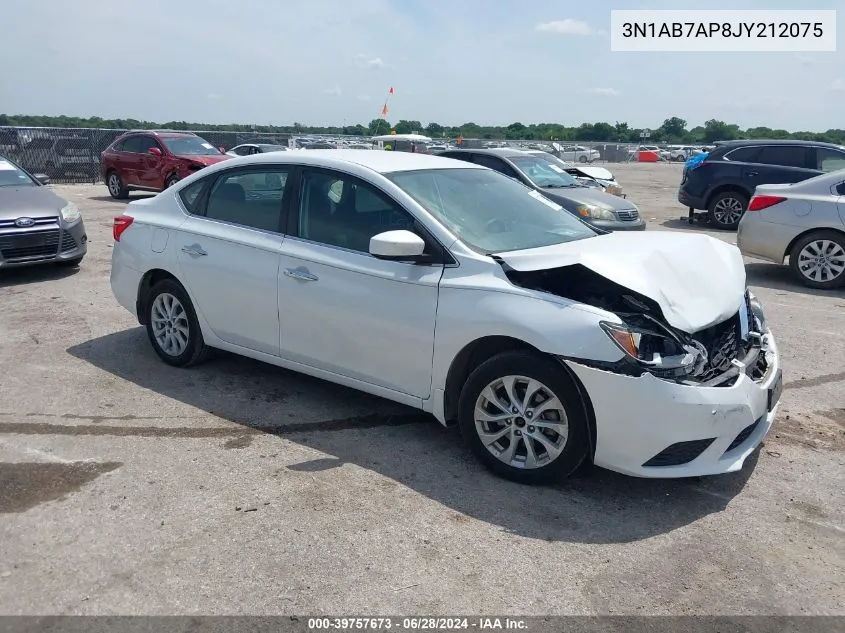 2018 Nissan Sentra Sv VIN: 3N1AB7AP8JY212075 Lot: 39757673