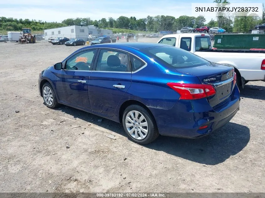 2018 Nissan Sentra S VIN: 3N1AB7APXJY283732 Lot: 39783192