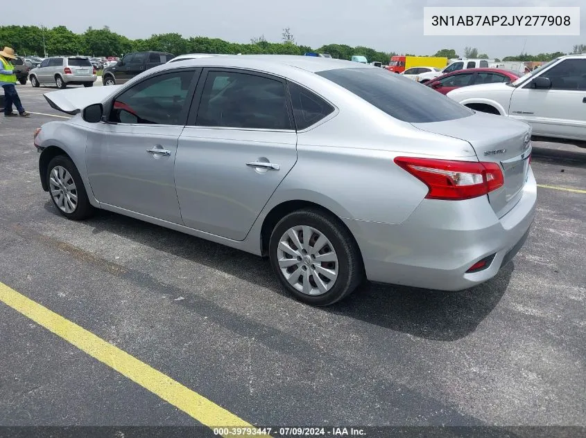 2018 Nissan Sentra S VIN: 3N1AB7AP2JY277908 Lot: 39793447