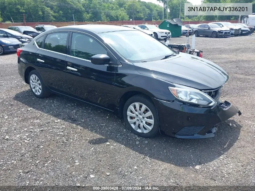 2018 Nissan Sentra S VIN: 3N1AB7AP4JY336201 Lot: 39803428