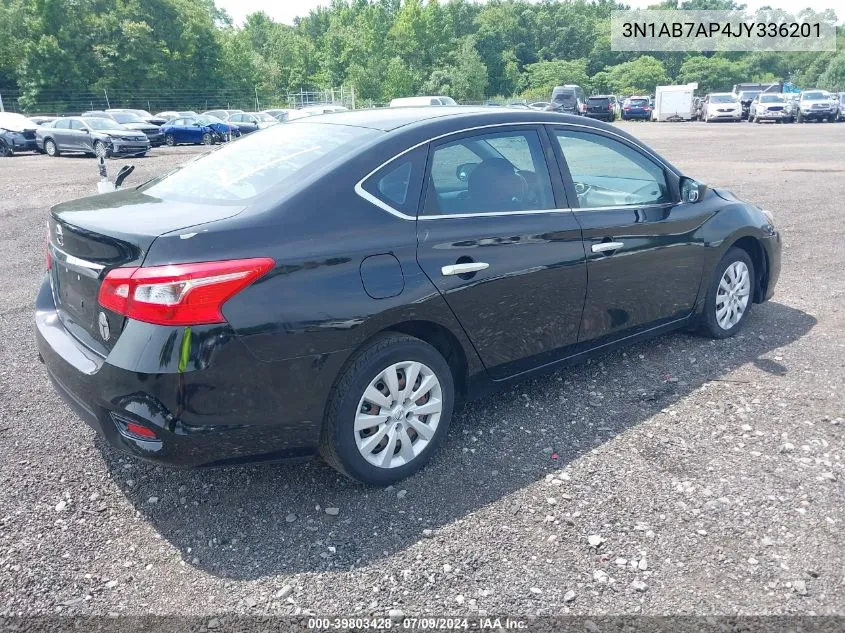 2018 Nissan Sentra S VIN: 3N1AB7AP4JY336201 Lot: 39803428