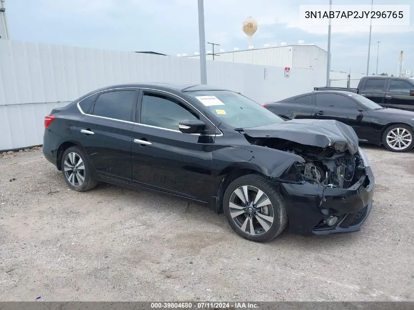 2018 Nissan Sentra Sl VIN: 3N1AB7AP2JY296765 Lot: 39804680