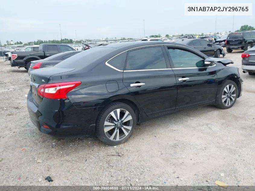 2018 Nissan Sentra Sl VIN: 3N1AB7AP2JY296765 Lot: 39804680