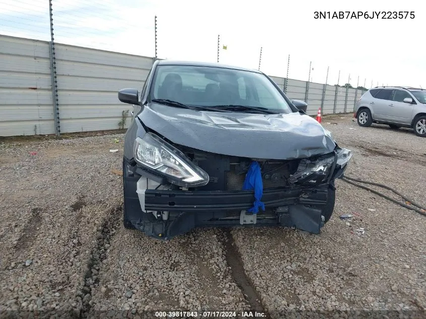 2018 Nissan Sentra Sv VIN: 3N1AB7AP6JY223575 Lot: 39817843