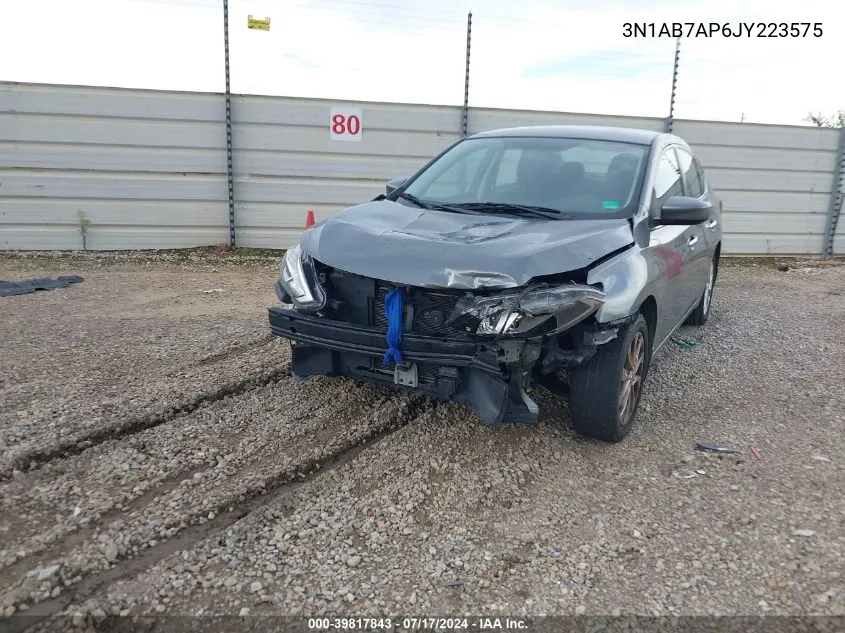 2018 Nissan Sentra Sv VIN: 3N1AB7AP6JY223575 Lot: 39817843