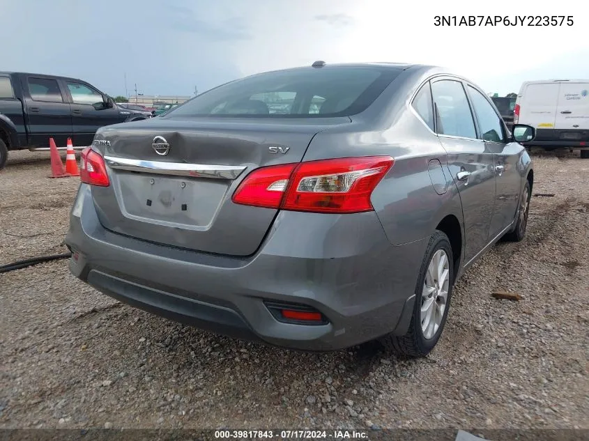 2018 Nissan Sentra Sv VIN: 3N1AB7AP6JY223575 Lot: 39817843