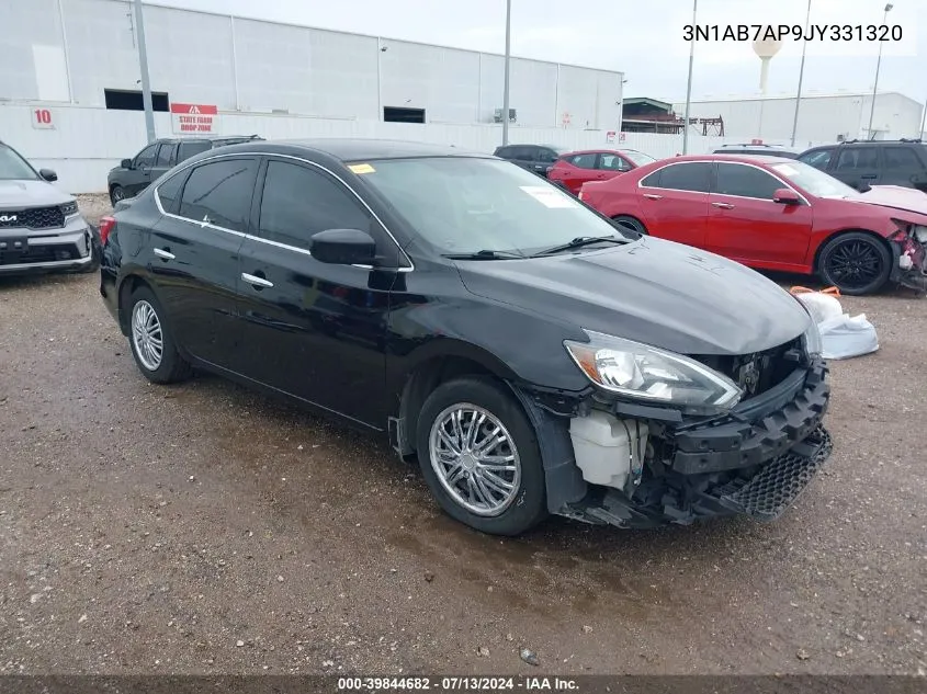 2018 Nissan Sentra S VIN: 3N1AB7AP9JY331320 Lot: 39844682