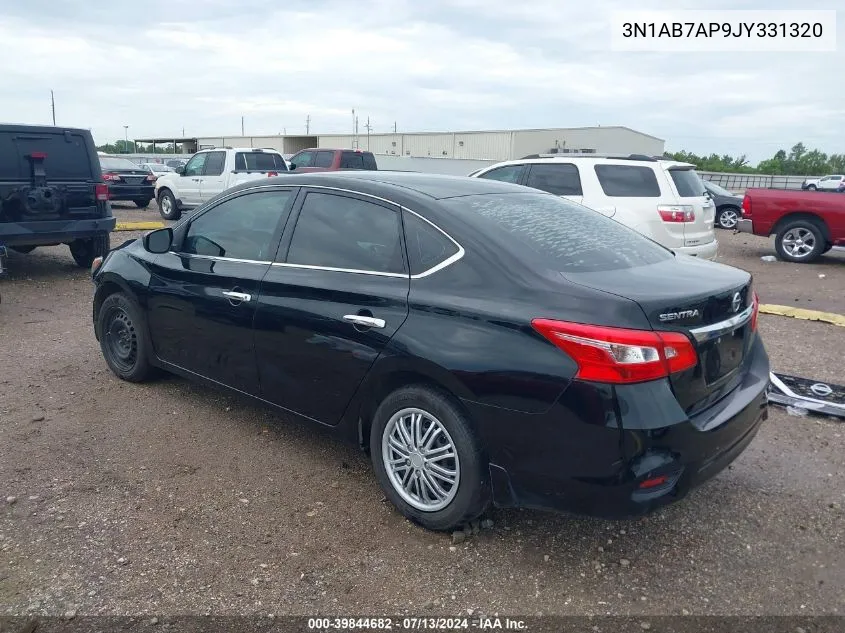 2018 Nissan Sentra S VIN: 3N1AB7AP9JY331320 Lot: 39844682