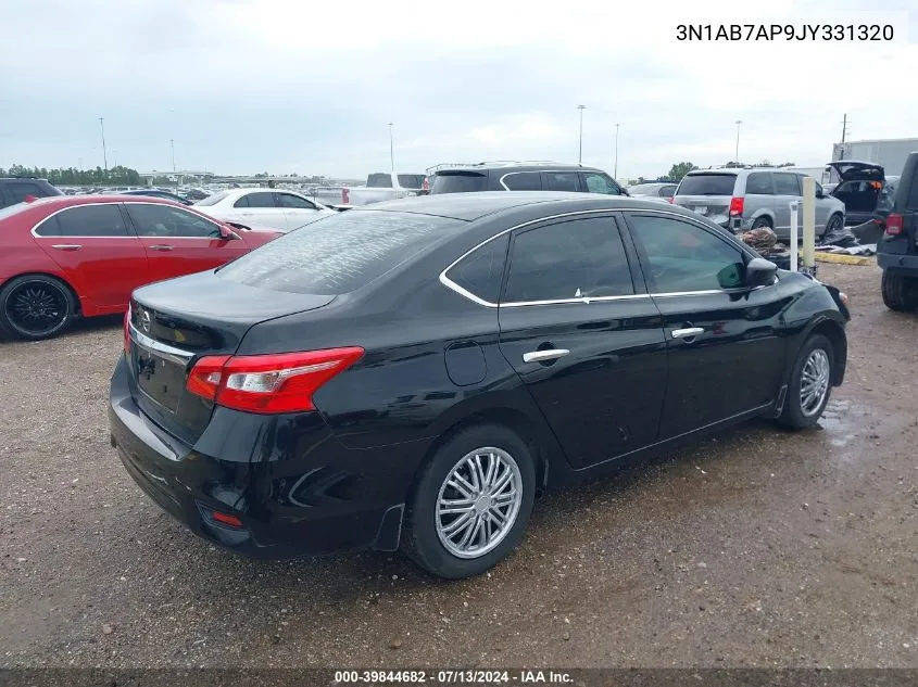 2018 Nissan Sentra S VIN: 3N1AB7AP9JY331320 Lot: 39844682