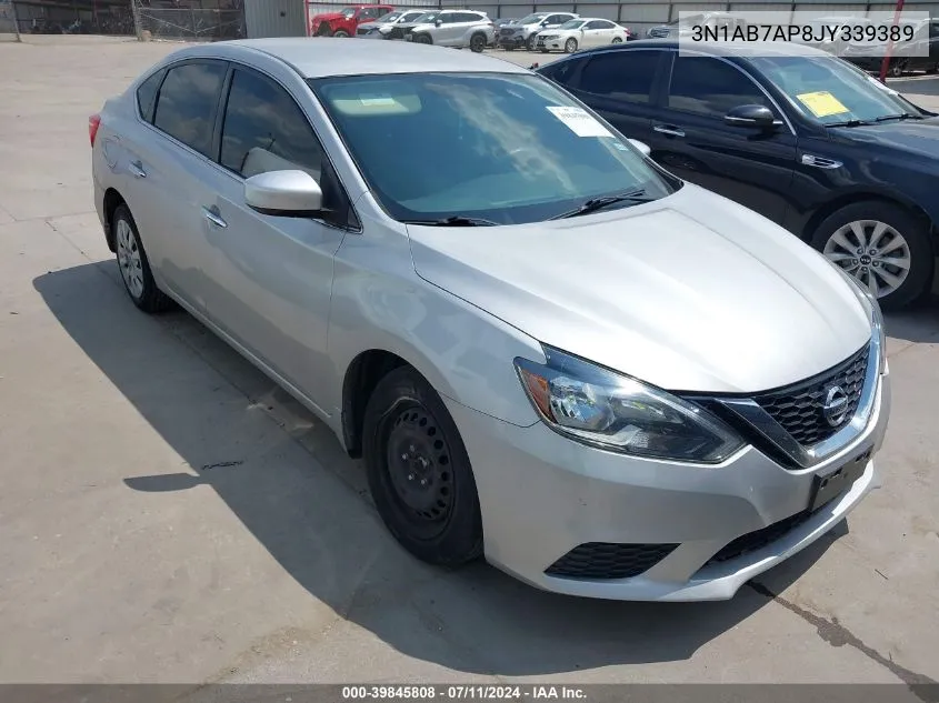 2018 Nissan Sentra S VIN: 3N1AB7AP8JY339389 Lot: 39845808