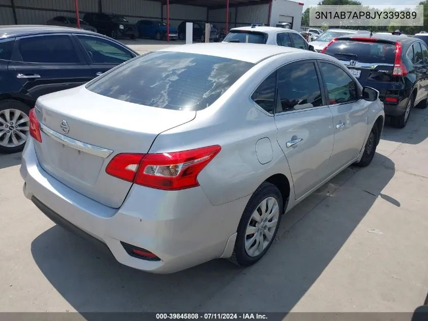 2018 Nissan Sentra S VIN: 3N1AB7AP8JY339389 Lot: 39845808