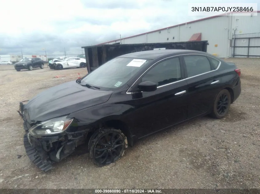 2018 Nissan Sentra S VIN: 3N1AB7AP0JY258466 Lot: 39860890