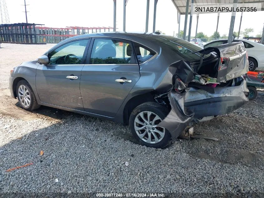 2018 Nissan Sentra Sv VIN: 3N1AB7AP9JL657356 Lot: 39877240