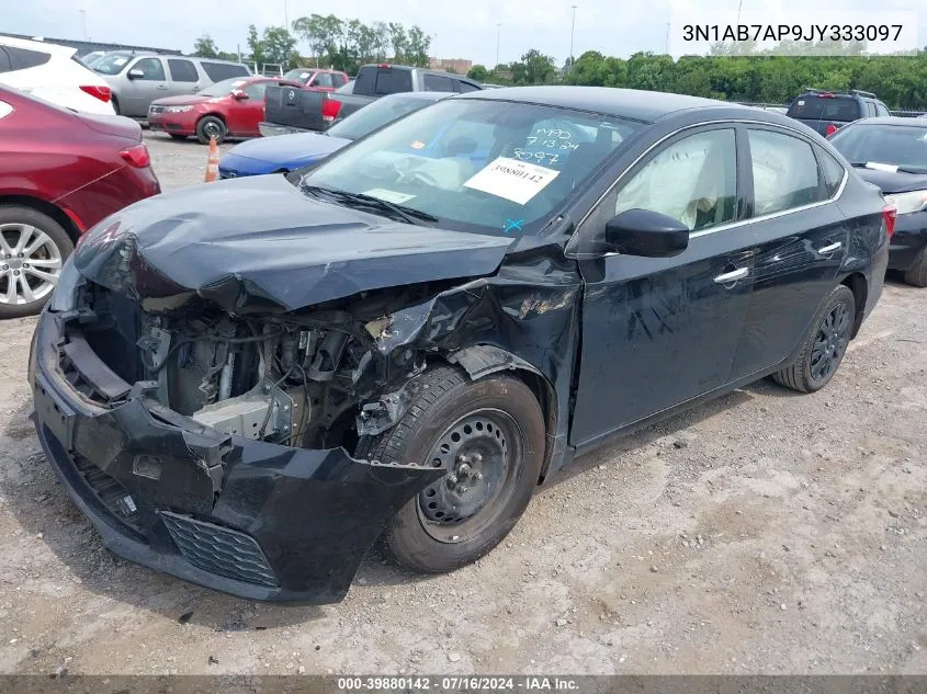 2018 Nissan Sentra S VIN: 3N1AB7AP9JY333097 Lot: 39880142