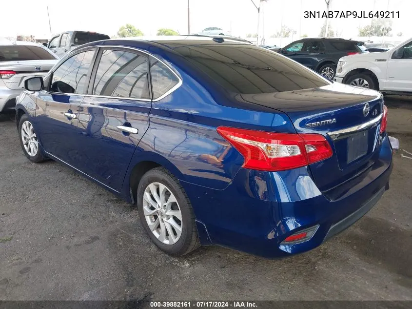 2018 Nissan Sentra Sv VIN: 3N1AB7AP9JL649211 Lot: 39882161