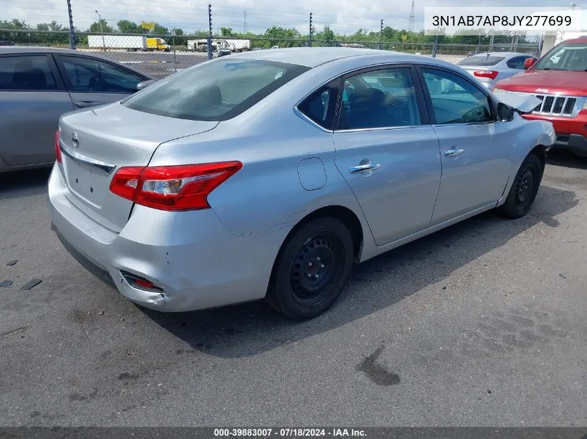 2018 Nissan Sentra S VIN: 3N1AB7AP8JY277699 Lot: 39883007