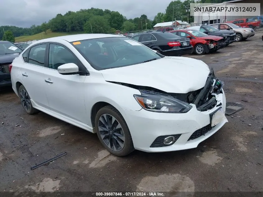 2018 Nissan Sentra Sr VIN: 3N1AB7AP7JY312409 Lot: 39887846