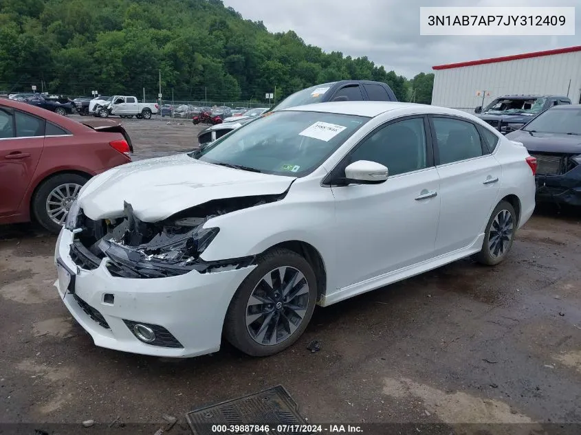 2018 Nissan Sentra Sr VIN: 3N1AB7AP7JY312409 Lot: 39887846