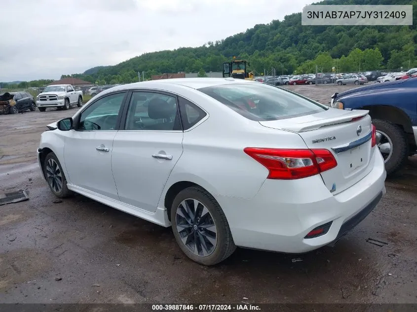 2018 Nissan Sentra Sr VIN: 3N1AB7AP7JY312409 Lot: 39887846