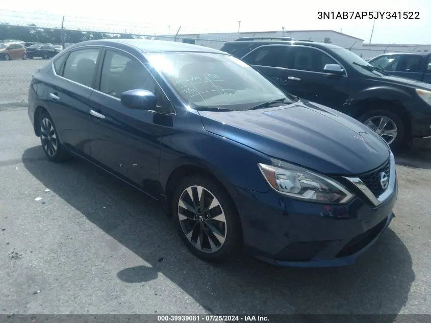 2018 Nissan Sentra Sv VIN: 3N1AB7AP5JY341522 Lot: 39939081