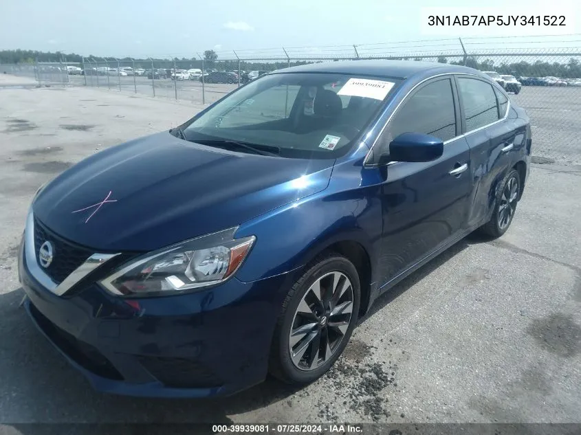 2018 Nissan Sentra Sv VIN: 3N1AB7AP5JY341522 Lot: 39939081